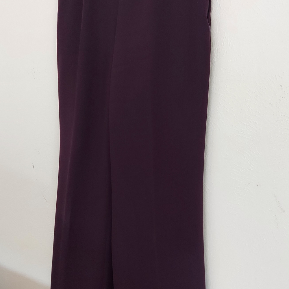 Le Suit Women's Wide-Leg Pants in Plum